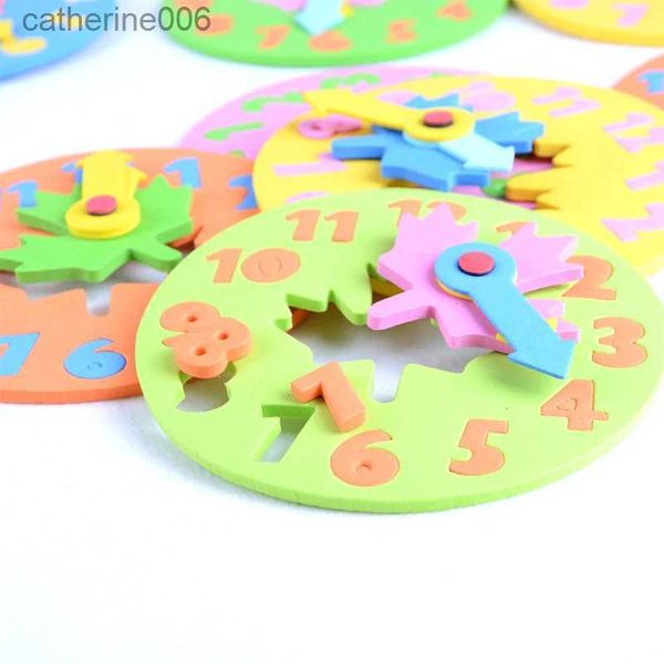 Puzzle 1PC 3-6 anni bambini fai da te Eva orologio apprendimento educativo giocattoli divertente gioco di puzzle per bambini giocattolo per bambini regali RandomL231025