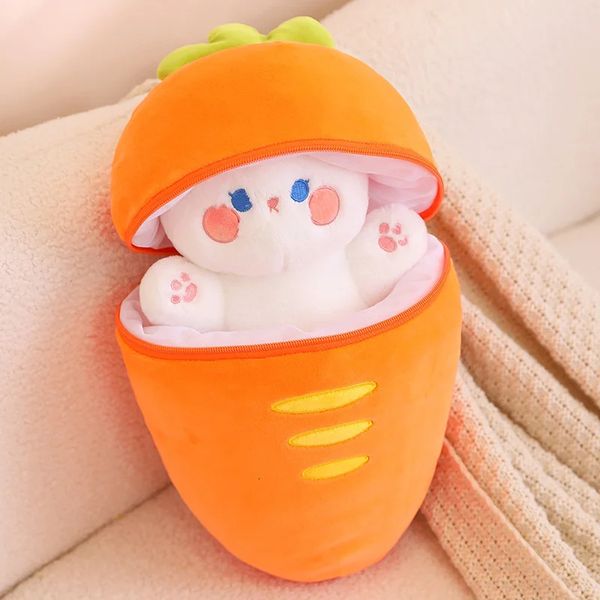 Bambole di peluche Bunny Taiyaki Giocattoli Carino Fragola Maiale Conigli Animali di peluche Kawaii Peluche per bambini Morbido che abbraccia cuscino Regali per ragazze 231025