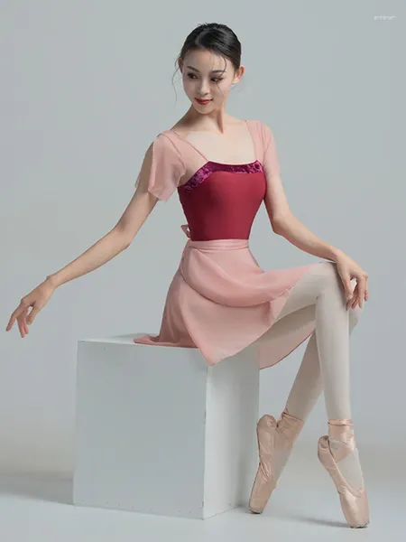 Palco desgaste malha retalhos ballet mulher traje macacão halloween latino magro ajuste colar quadrado adulto linha clássica dança playsuits