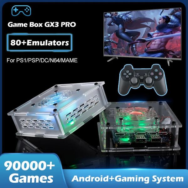 Controller di gioco Joystick Retro WiFi GX3 PRO Console per videogiochi Uscita 4K HD S905X3 CPU Doppio sistema Gioco arcade 90000Games 80 Emulatore per PS1/PSP/DC 231024