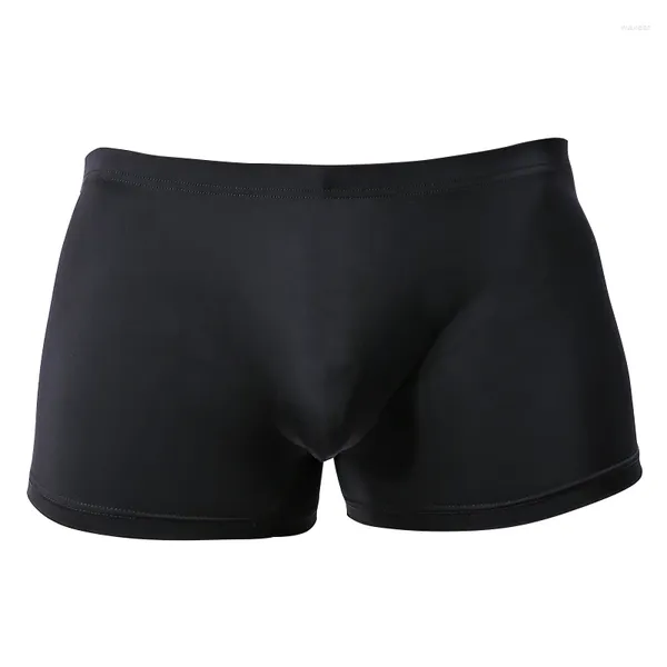 Mutande Intimo uomo Boxer Pantaloncini Hombre Seta ghiaccio Mutandine semitrasparenti Uomo Vita media U Custodia convessa Cueca Calzoncillo