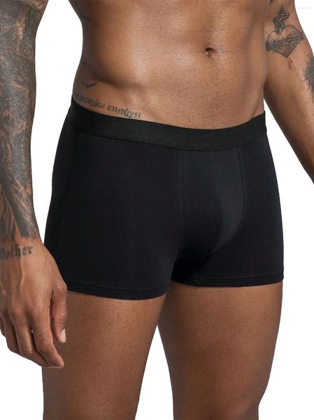Cuecas shorts homens roupa interior algodão respirável calcinha masculino para caixa sexy gay deslizamentos