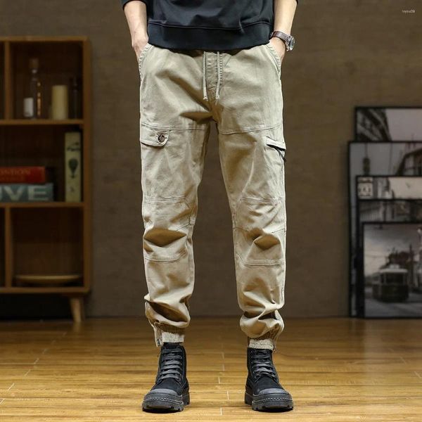 Herren-Trainingsanzüge Elmsk Herbst- und Winter-Arbeitskleidung Hosen Modemarke Reißverschluss Füße lässig klein Hong Kong-Stil trendig gutaussehend