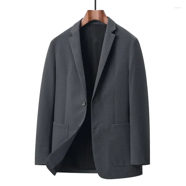 Abiti da uomo Moda autunnale Bello tutto floccato Giacca blazer di alta qualità Smart Casual Blazer in poliestere regolari