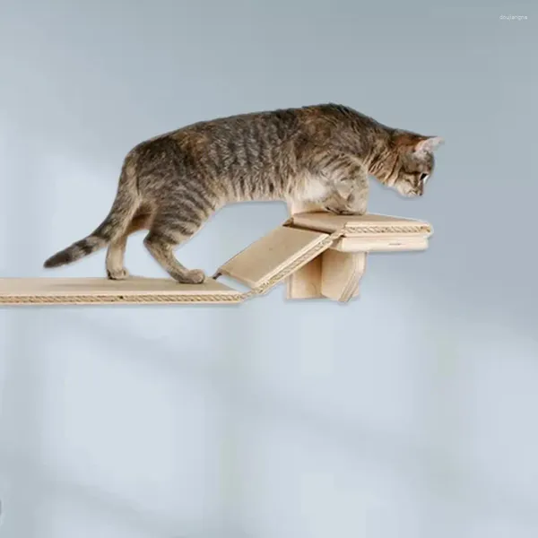 Gato brinquedos 100cm escada passos pet seguro montagem na parede escalada escada plataforma de salto montado na parede coçando escalador passo