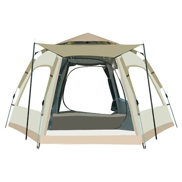Палатки и укрытия 5-8 уличная складная палатка мгновенно всплывающая палатка портативная автоматическая водонепроницаемая палатка для кемпинга с навесом для пеших прогулок и пикника 231024