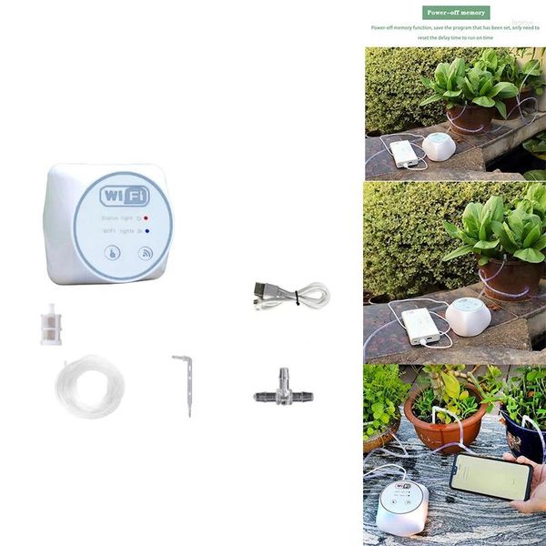 Attrezzature per l'irrigazione Dispositivo di controllo Wifi da giardino Sistema di irrigazione a goccia automatico Imposta timer per piante intelligenti per la casa