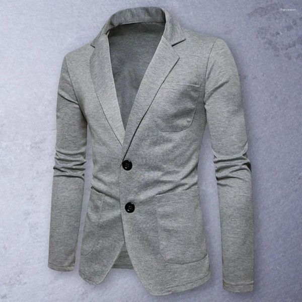 Abiti da uomo Giacca da abito formale Giacca da uomo slim fit stile coreano super morbida con risvolto Uomo per matrimonio