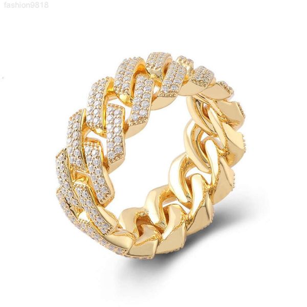Tianyu Gems Custom Jewelry Hersteller Hip Hop Herren Miami 14k 18k 10k Vvs Moissanit Gold Cuban Link Ringe