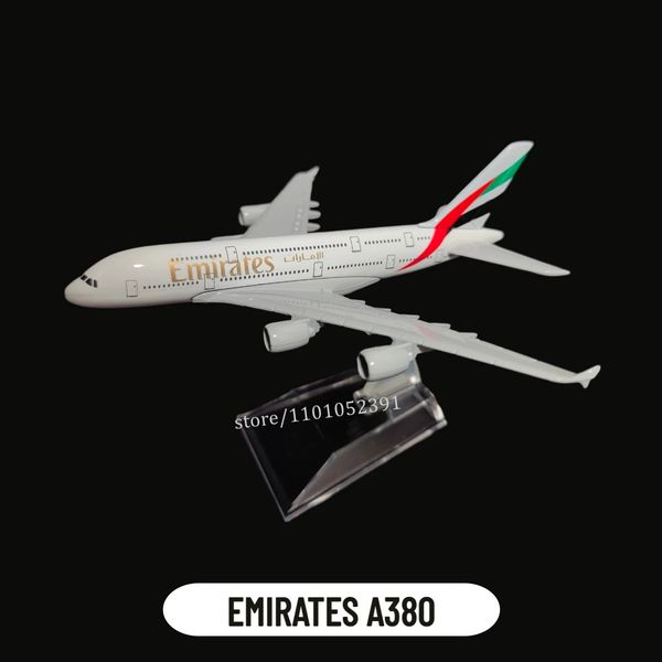 Flugzeugmodell 1 400 Metallflugzeugmodell Nachbildung EMIRATES A380 Flugzeugmaßstab Miniaturkunstdekoration Druckguss Luftfahrt Sammlerspielzeug Geschenk 231024