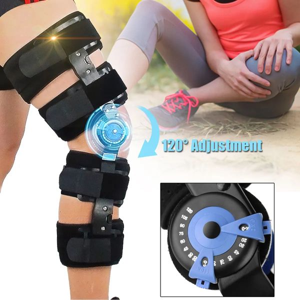 Ginocchiere per gomiti Ginocchiere di supporto ortopedico Regolabili 0-120 gradi Fascia per gambe incernierata Protezione per ginocchiera Powerleg Ortesi ossea Cura dei legamenti 231024