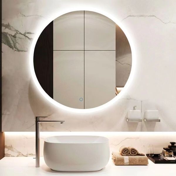 Espelho circular do banheiro lâmpadas de parede led wc pendurado loja roupas luz nordic maquiagem vaidade luminária sala estar varanda luz