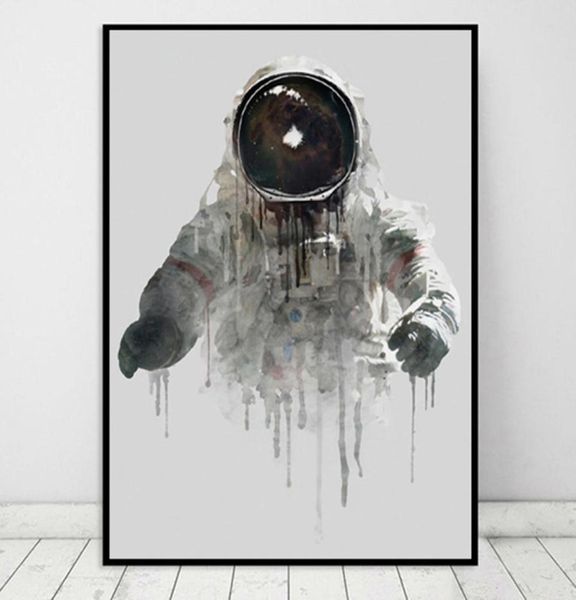 Astratta moderna Inchiostro Astronauta Poster e stampe Dipinti su tela Immagini di arte della parete per soggiorno Decorazione domestica Cuadros No Fr4175712