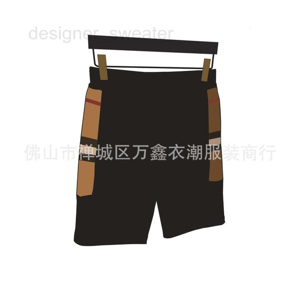 Herren-Shorts, karierte Patchwork-Shorts aus Designer-Baumwollmischung für Herren und lässige Caprihosen für Damen, RXYX