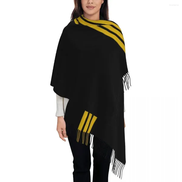 Sciarpe Sciarpa con nappe da donna Born To Captain Strisce Lungo Inverno Autunno Scialle e avvolgente Pilota Air Fighter Abbigliamento quotidiano Pashmina