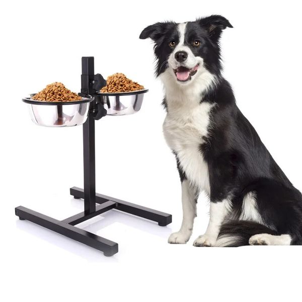 Tigelas para cães Alimentadores Tigelas ajustáveis para cães Tigelas duplas elevadas para cães com suporte elevado Bebedores de alimentos para animais de estimação Tigelas de água para gatos Alimentadores para cães Tigelas para gatos 231023