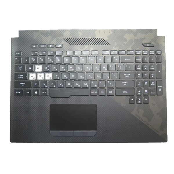 Laptop PalmrestKeyboard Para ASUS GL504GS-1A Nova Capa Preta Com Retroiluminado Com Touchpad HB Hebraico 90NR00L1-R32HE0 V170162FS1