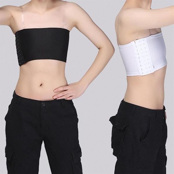 Tomboy sutiã roupa interior colheita les lésbicas magro peito pasta de peito fivela forma tanque superior undershirt boob tubo superior sem alças bandeau1298p