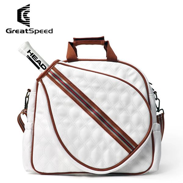 Sacos ao ar livre Unisex Original GreatSpeed Padel Racquet Bag Genuine PU Padel Badminton Raquete Ombro Bolsa Profissional Tênis Padel Bolsas 231024