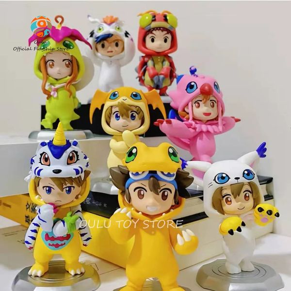 Слепая коробка Digimon Adventure Box Аниме Рисунок Q Версия Кукла Тайна Лаки аниме счастливая сумка ПВХ Украшение комнаты Подарок для детей Игрушки 231025