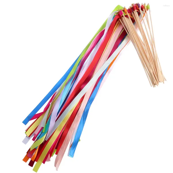 Decorazioni per feste 20 pezzi Puntelli Nastro Bacchetta magica Palloncini per bambini Bacchette natalizie in legno che volteggiano Campane