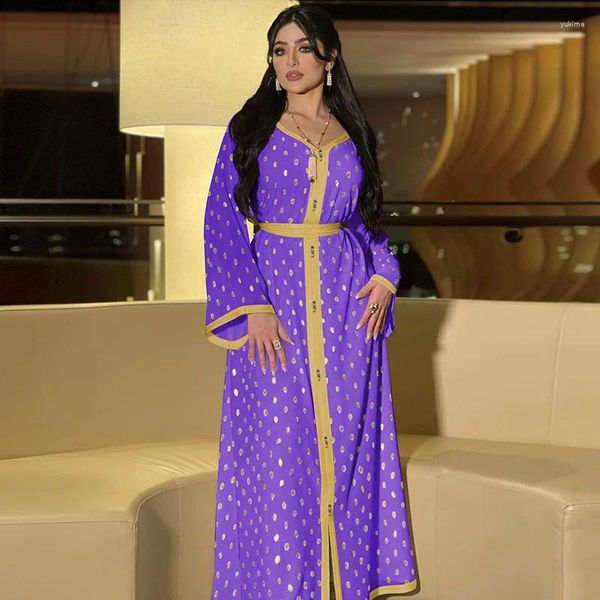 Roupas étnicas Mulheres Abaya Muçulmano Define Dubai Luxo Kebaya Eid Duas Peças Kaftan Abayas Ramadan Islam 2023 Gilding Vestidos de Noite