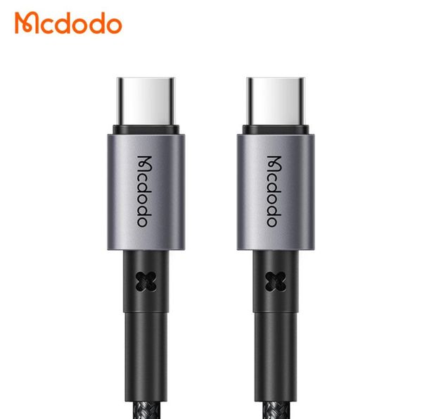 Cavi per caricabatterie PD tipo C MCDODO Custodia in metallo in lega di alluminio Forte cavo da USB C a USB C da 65 W 60 W da 3,25 A 3 A