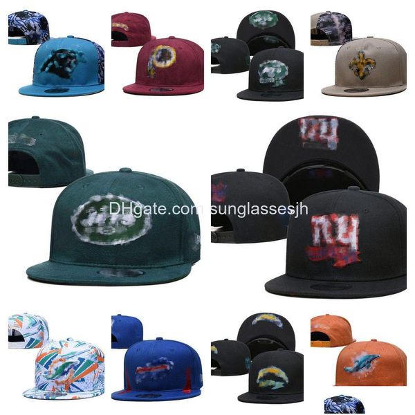 Vente en gros Toutes les équipes Logo Designer Chapeaux Baskball Snapback Unisexe Broderie Football Fermé Mesh Flex Bonnets Chapeau Hip Hop Sport Snap