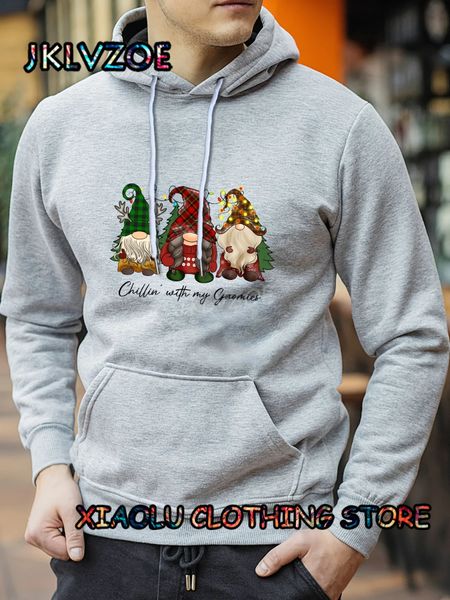 Мужские толстовки с капюшоном с 3D рождественским принтом эльфа, крутая толстовка для мужчин, модная уличная одежда Harajuku, осенний пуловер большого размера, одежда 231025
