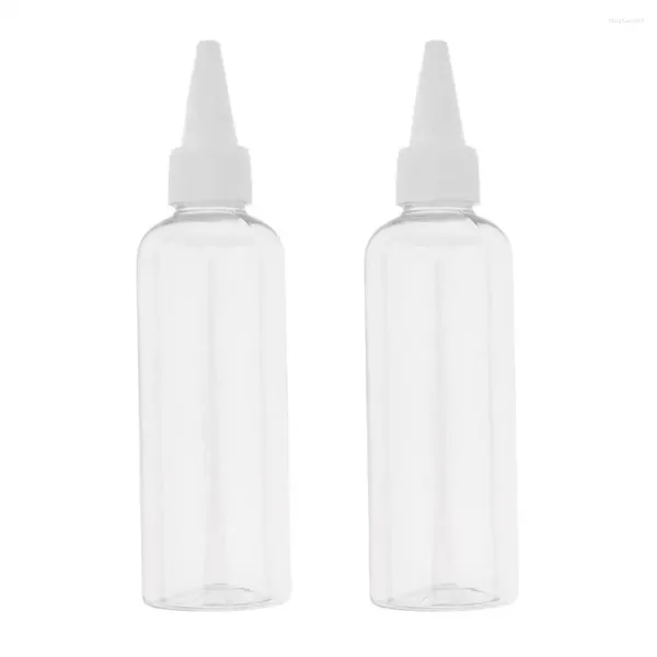 Pennelli per trucco 2 pezzi Bottiglia da viaggio in plastica Lozione Shampoo Doccia Tubo Contenitore 100ml
