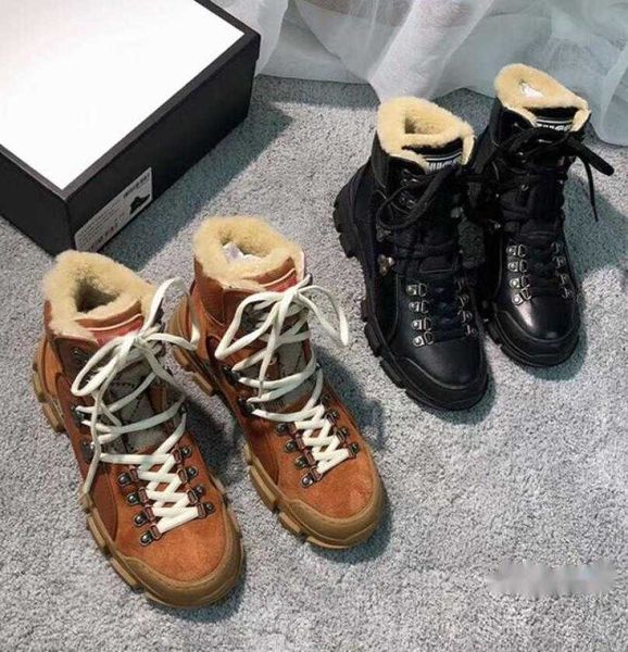 Martin botas de lã de inverno clássico primavera outono moda feminina sapatos de alta qualidade 100 couro grosso designer de fundo masculino formadores