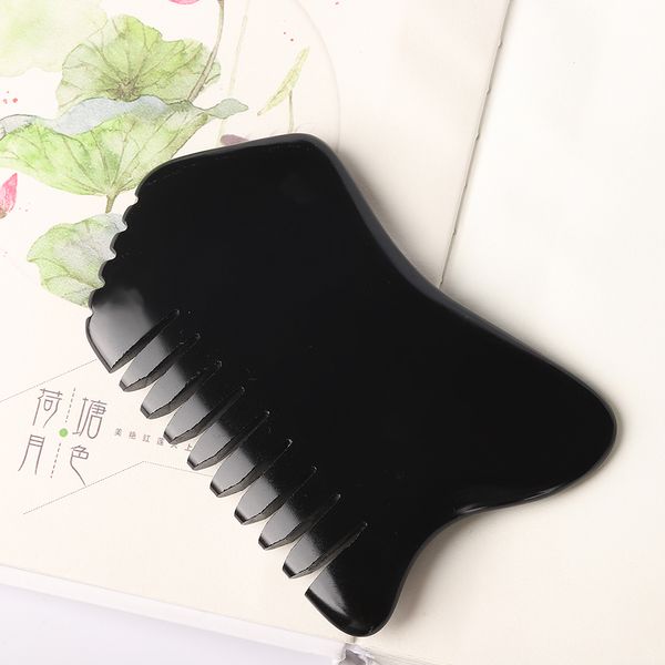 Gua Sha Tool Tool Laceial Leazing Care Care Face Sculpting Tool Natural Bian Stone Guasha Comb для полного тела расслабляющий головы массаж кожи головы