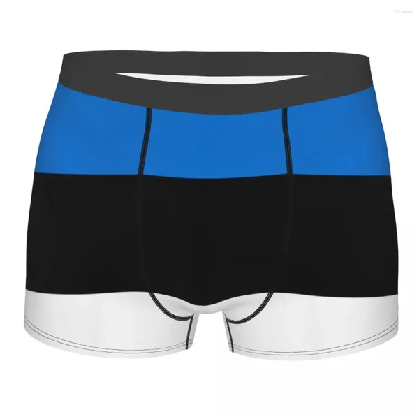 Mutande Boxer da uomo Intimo sexy Bandiera dell'Estonia Mutandine maschili Marsupio Pantaloni corti Boxe