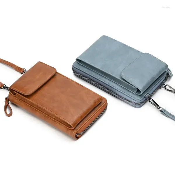 Cüzdanlar bahar kadın cüzdan bir omuz crossbody çanta Koreli çok fonksiyonlu telefon mini çanta kartı tutucu para çantası cartera