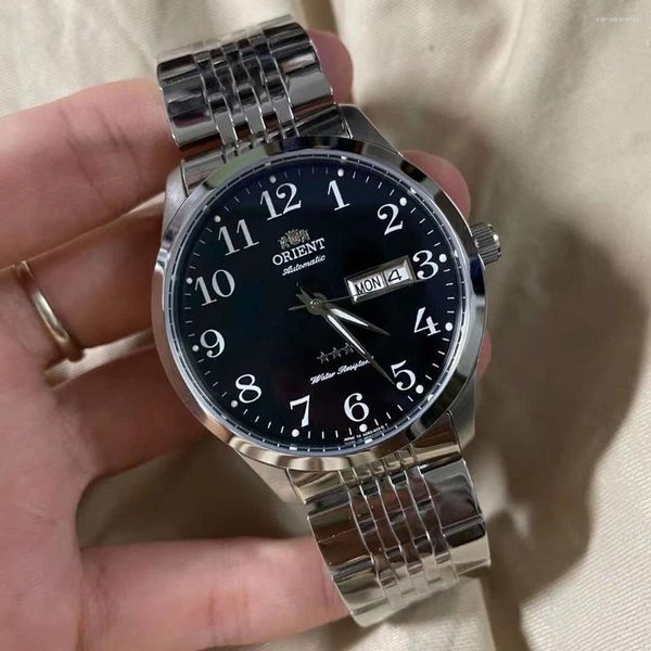 Armbanduhren Oriental Double Lion Uhr Original importiert vollautomatische mechanische Herren Digital große Platte wasserdicht Stahl Glühen