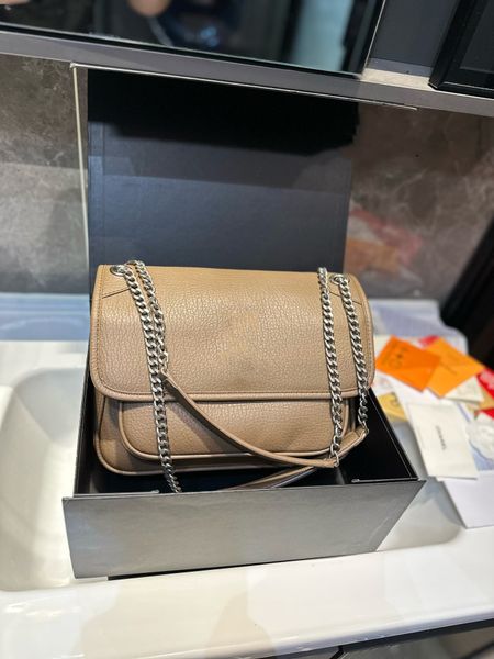 Borsa a mano di lusso designer borsa a tracolla a catena niki borse a tracolla pelle cerosa Borse con patta classica Borsa in pelle Patta trapuntata Borsa a tracolla da donna NIKI di qualità 10A