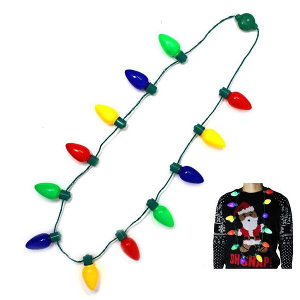 Led Weihnachten Bb Festival Halskette Leuchten Kunststoff Taschenlampe Party Gefälligkeiten 12 Bbs Für Adts Kinder Lampen Drop Lieferung