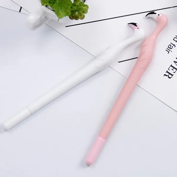 Creativo simpatico cigno Kawaii fenicottero penne gel cancelleria scuola forniture per ufficio maniglie per lo styling regalo