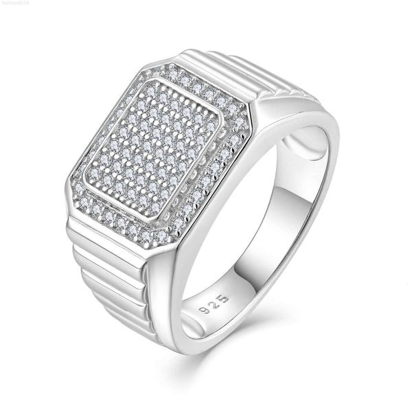 Anéis de diamante de zircônia, joias finas de hip hop, prata esterlina 925, joias da moda para homens e mulheres
