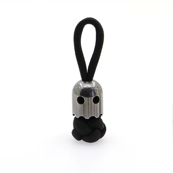 Dağcılık Kramponları Hayalet Şam Metal Knifi Paracord Beads Kolye Paslanmaz Çelik EDC Aksesuarları 231024