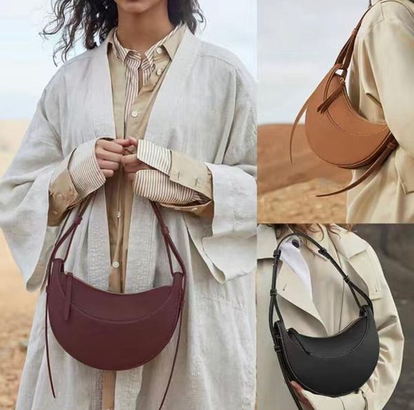 Designertaschen Numero Dix Luxus-Umhängetasche Half Moon Bag Handtasche mit Box Umhängetaschen Mode-Paris-Handtaschen Baguette-Reißverschluss Hobo-Geldbörse glattes Kalbsleder