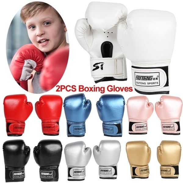 Saco de areia 2 pcs Boxe Training Fighting Luvas PU Couro Crianças Respirável Muay Thai Sparring Punching Karate Kickboxing Luva Profissional 231024