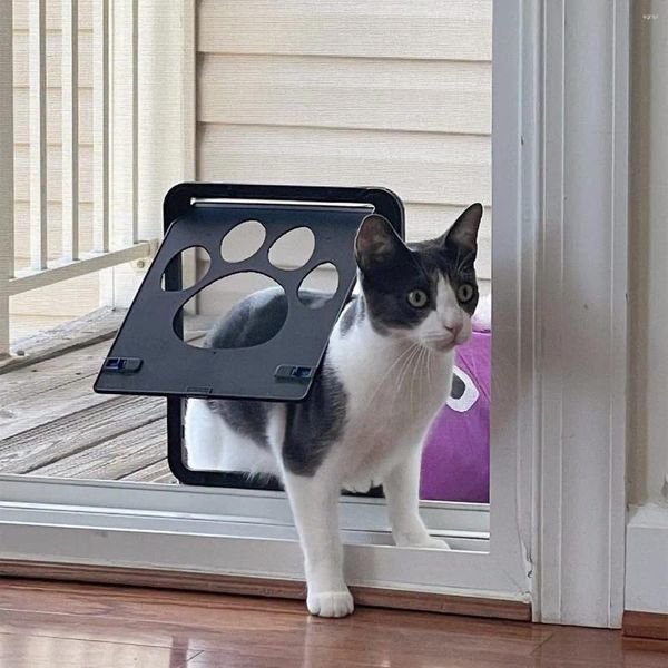 Trasportini per gatti Porta per animali domestici per finestra scorrevole Apertura interna 8 X 10 pollici Schermo per gatti piccoli con chiusura magnetica automatica