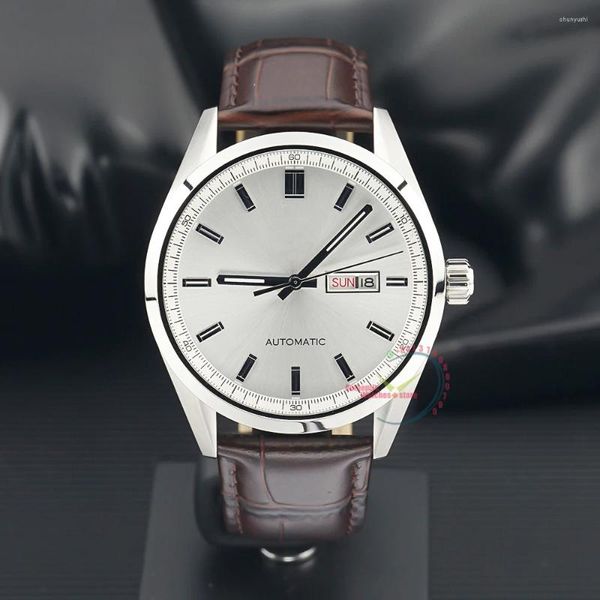 Relógios de pulso 2023 Automatic Day-Date 41mm WBN2011 Silver Dial Relógio Masculino Mecânico Luxo Relogio Masculino