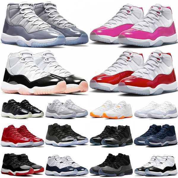 Баскетбольные кроссовки Neapolitan 11 Jumpman 11s Cool Grey Cherry Bred DMP Space Jam Cement Grey Gamma Blue Midnight Navy Мужские кроссовки Женские спортивные кроссовки на открытом воздухе