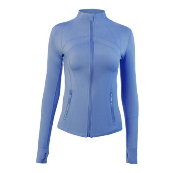 Completo da yoga Set attivi Lu-088 Giacca da yoga Donna Definisci allenamento Cappotto sportivo Giacche fitness Sport Abbigliamento sportivo ad asciugatura rapida Top Felpa con cerniera solida Abbigliamento sportivo Vendita calda