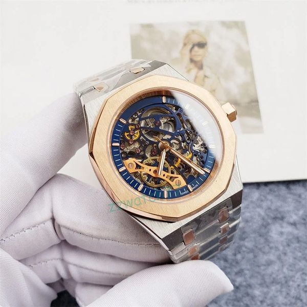 2023 di alta qualità top brand AudeXXXX Pigxxx scava fuori business orologio da uomo 42MM orologio in zaffiro automazione di lusso designer sportivo orologio da uomo nontre