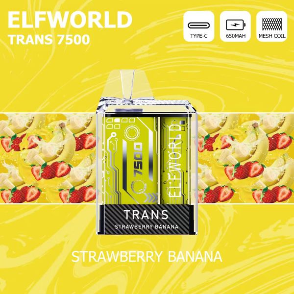 Elf World Vapes Bar Transparent Shell Trans 5000 6000 7500 8000 Puffs Einweg-Vape