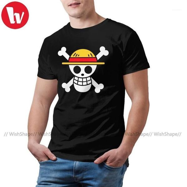 Homens camisetas Luffy Camiseta One Piece Logo T-shirt Manga Curta Oversized Tee Engraçado Homem Casual Tshirt1306L