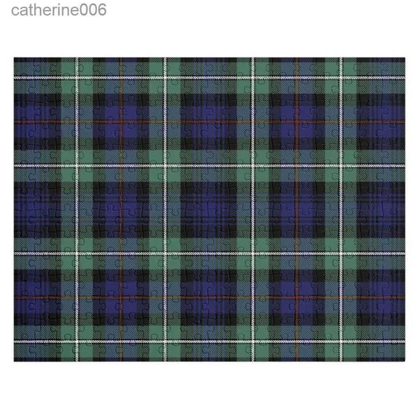 Пазлы Mackenzie Hunting Green Tartan Jigsaw Puzzle Пользовательский подарок ребенку Пользовательский фотопазл Рождественские подарки Индивидуальные подарки для детейL231025